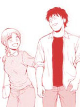 辮子少女與胡子先生